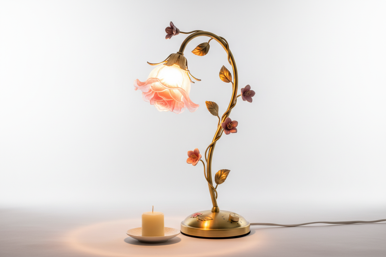 Transform Your Space with an Adjustable Candle Light Flower Lamp