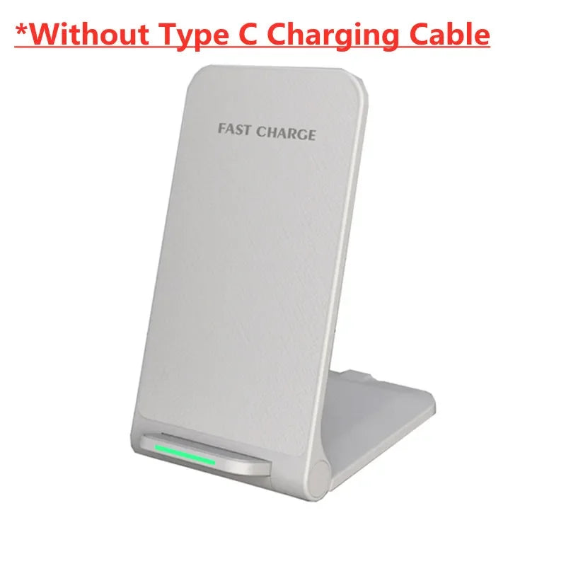 Wireless Charger Stand Pad for Iphone 17 16 15 14 13 12 Pro XR 8 X XS Max Samsung Xiaomi Induction Fast Charging Dock Station