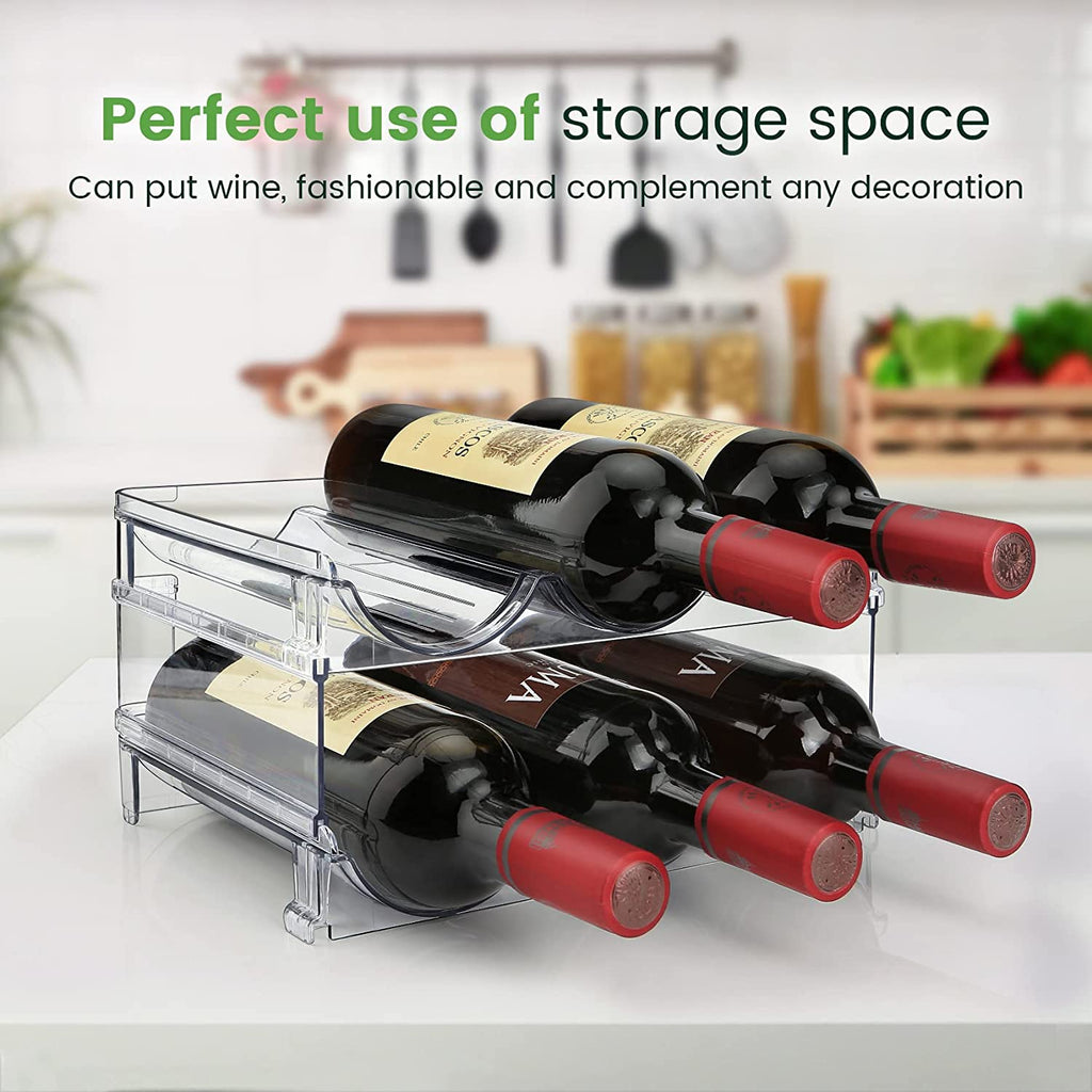 Maximize Your Space with the 2 Pack Stackable Water Bottle Storage Organizer