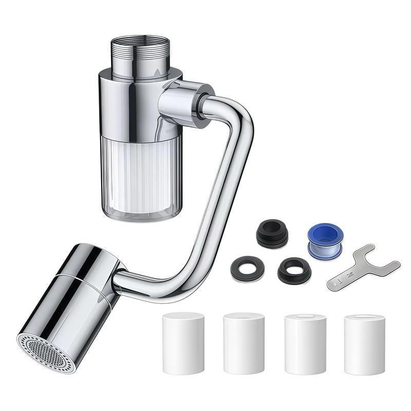 Rotatable Faucet Aerator Extension Cartridges 1440° 2-Mode Swivel for Bathroom Kitchen Chlorine Reduction Skin Face Eye Wash Connector Taps Thanksgiving Decor Black Friday Cyber Monday Christmas Gifts - Waterfaucet