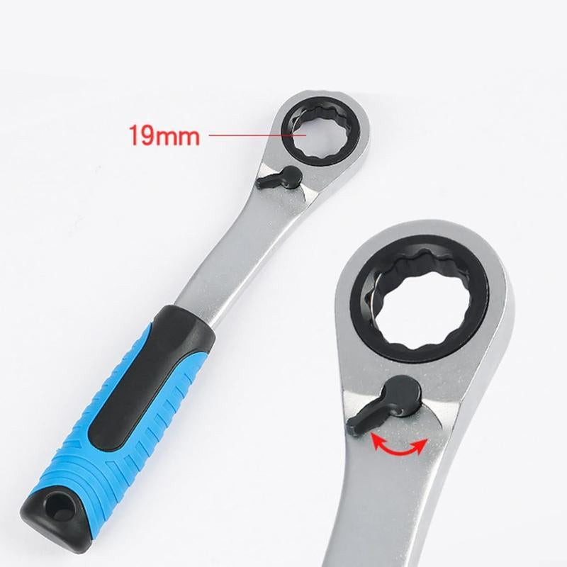 17-Piece Pass through Socket Set, Metric 10–24Mm, Hollow Ratchet Socket Kit for Automotive Repair & Machine Maintenance