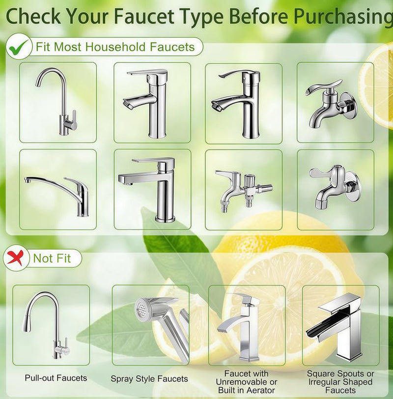 Rotatable Faucet Aerator Extension Cartridges 1440° 2-Mode Swivel for Bathroom Kitchen Chlorine Reduction Skin Face Eye Wash Connector Taps Thanksgiving Decor Black Friday Cyber Monday Christmas Gifts - Waterfaucet
