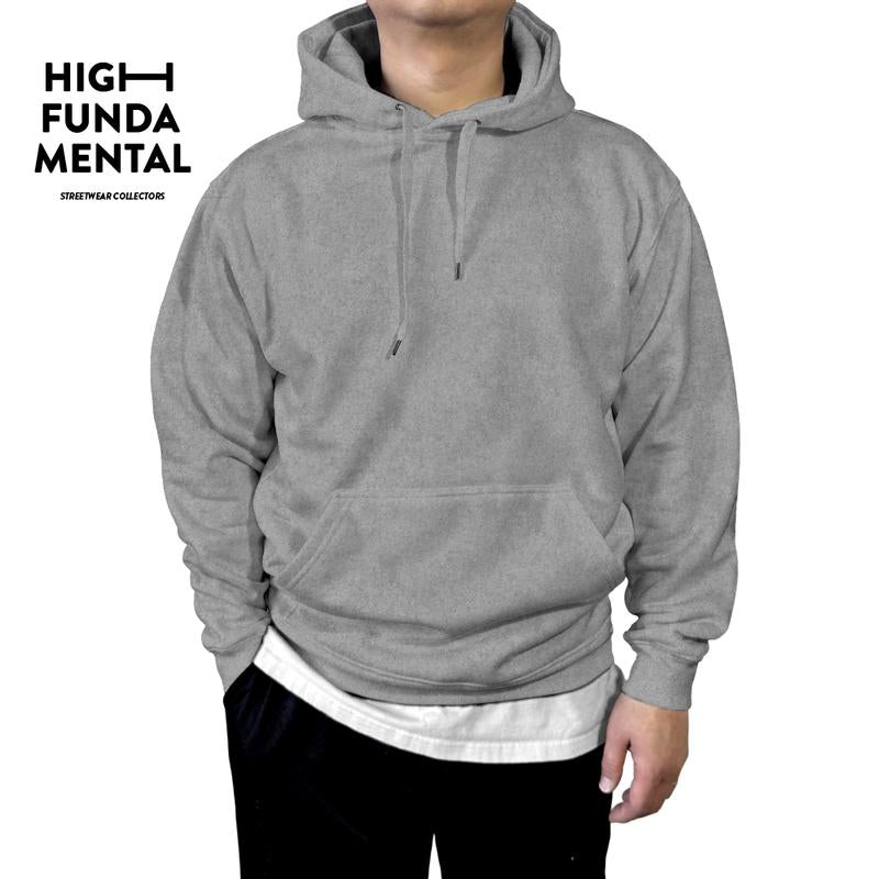 HIGHFUNDAMENTAL Men'S Plain Fleece Pullover Hoodie HFM Casual Hooded Pullover Hoodied Sweatshirt Active Soft Unisex Casual Cotton Polyester (XS to 3XL)