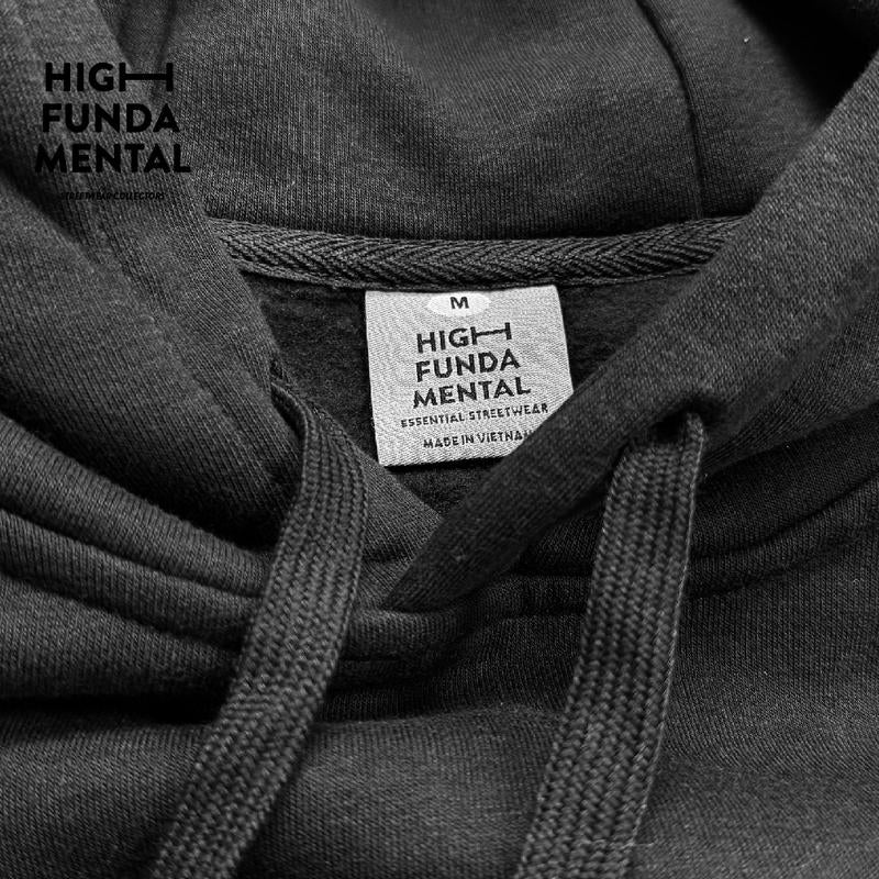 HIGHFUNDAMENTAL Men'S Plain Fleece Pullover Hoodie HFM Casual Hooded Pullover Hoodied Sweatshirt Active Soft Unisex Casual Cotton Polyester (XS to 3XL)
