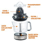 Experience Freshness with the Elite Cuisine 3-Cup Electric Citrus Juicer