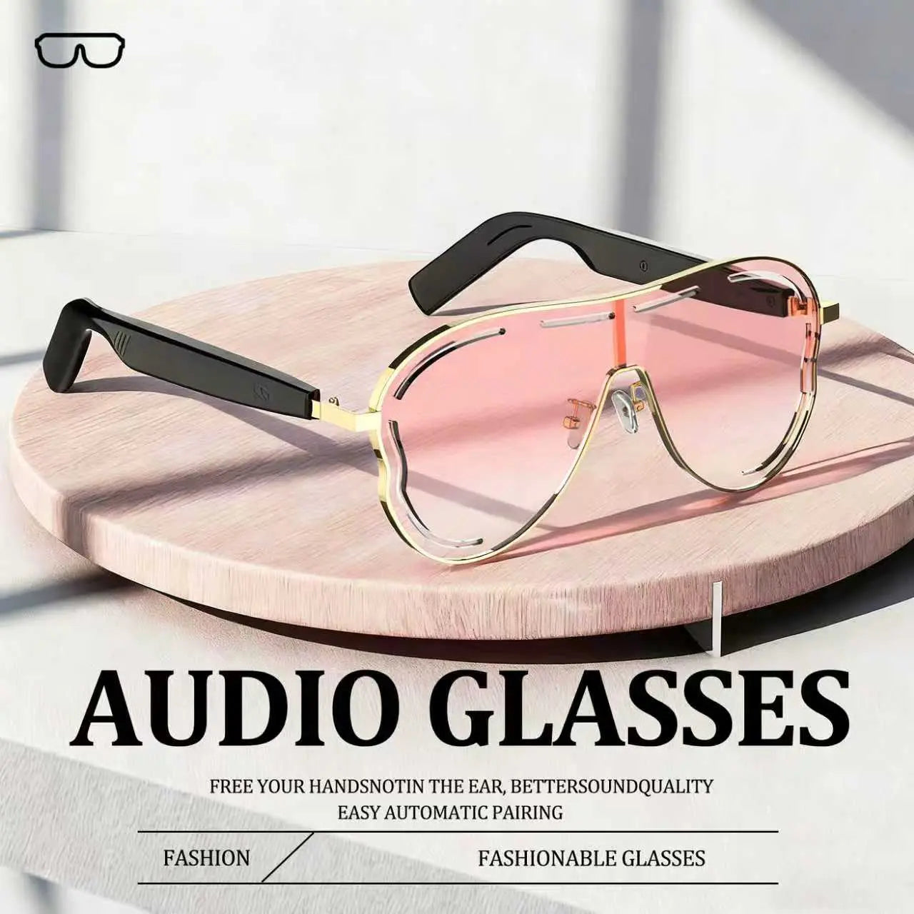 2026 New Smart Wireless Audio Glasses, Uv-Resistant Smart Glasses, Waterproof Glasses, Glasses That Can Answer Calls and Play Music, Glasses That Are Universal for Men and Women, Suitable for Leisure Sports and Running