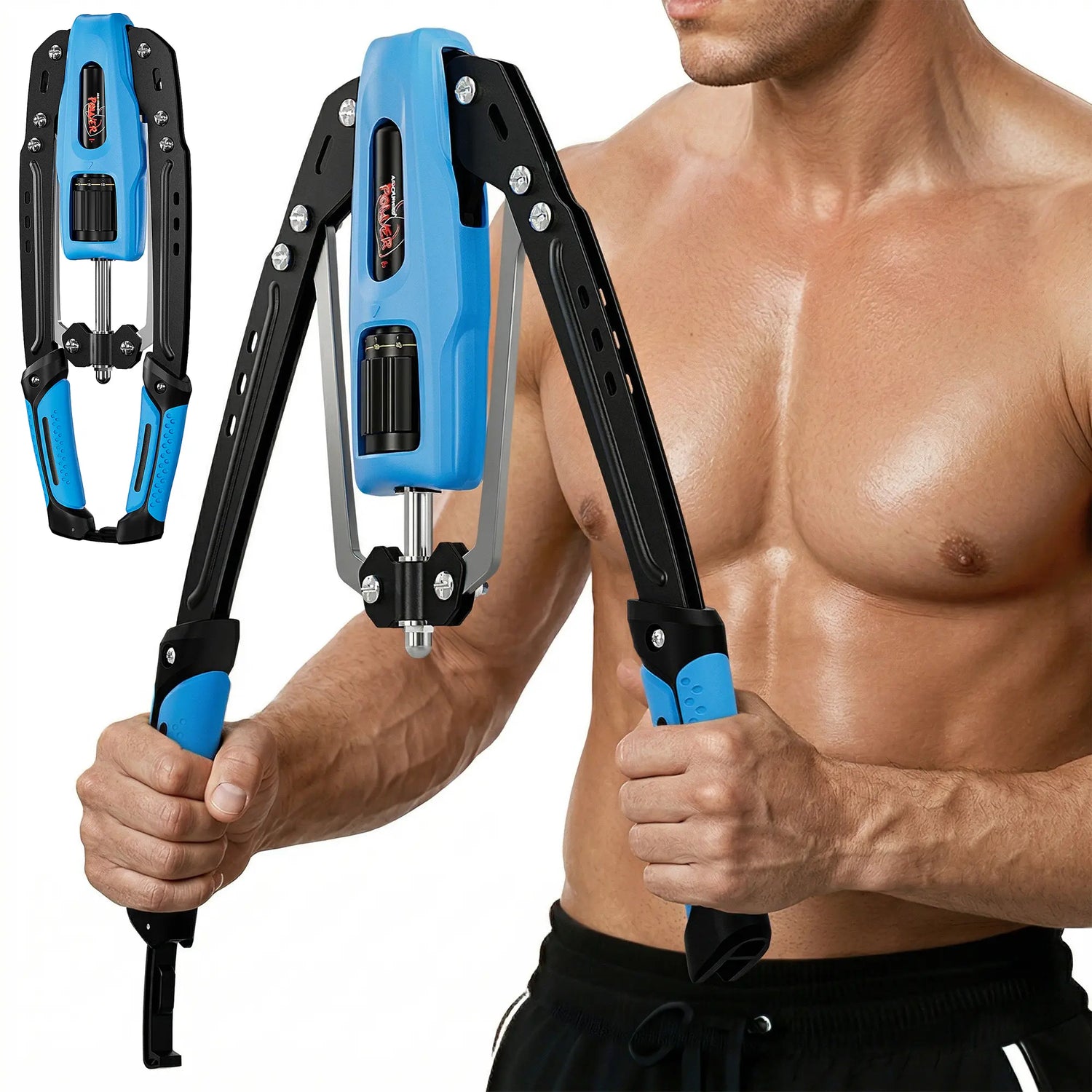 Transform Your Upper Body with the Twister Arm Trainer - Adjustable Hydraulic Power from 22 to 440 lbs for Ultimate Chest Workouts