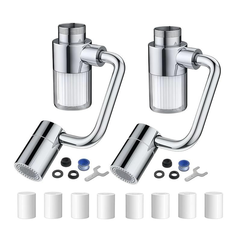 Rotatable Faucet Aerator Extension Cartridges 1440° 2-Mode Swivel for Bathroom Kitchen Chlorine Reduction Skin Face Eye Wash Connector Taps Thanksgiving Decor Black Friday Cyber Monday Christmas Gifts - Waterfaucet