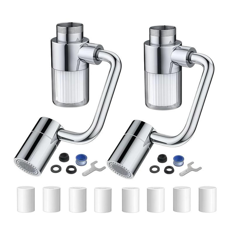 Rotatable Faucet Aerator Extension Cartridges 1440° 2-Mode Swivel for Bathroom Kitchen Chlorine Reduction Skin Face Eye Wash Connector Taps Thanksgiving Decor Black Friday Cyber Monday Christmas Gifts - Waterfaucet
