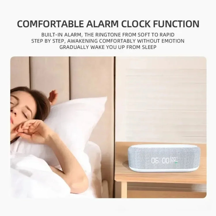 15W Wireless Chargers Pad Stand Alarm Bedroom Lamp Night Light Desktop Clock Temperature Thermometer Phone Fast Charging Dock