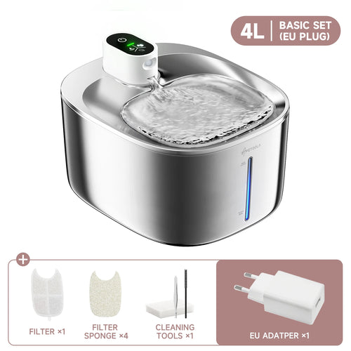 4L Wireless Cat Water Fountain with Auto Sensor - Perfect Pet Water Dispenser for Cats and Dogs