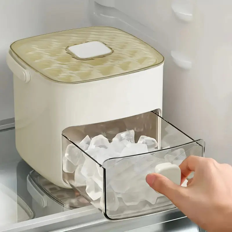Portable 48 Cube Double-Deck Ice Maker - Effortless Freezing for Refreshing Summer Drinks and DIY Frozen Treats!