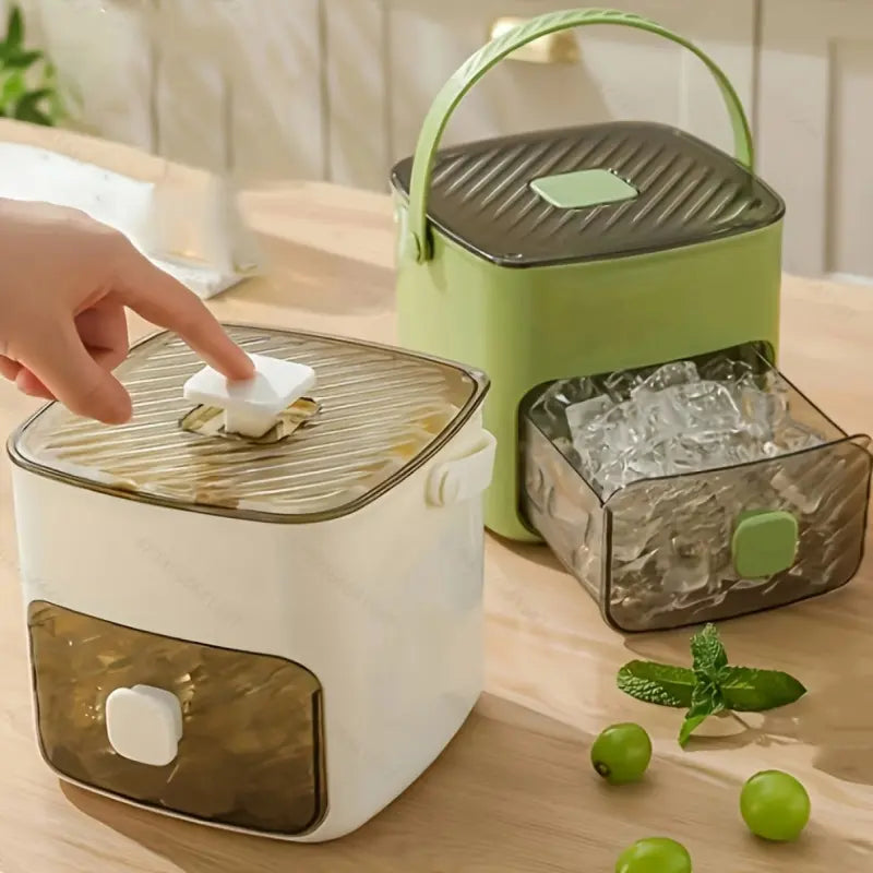 Portable 48 Cube Double-Deck Ice Maker - Effortless Freezing for Refreshing Summer Drinks and DIY Frozen Treats!