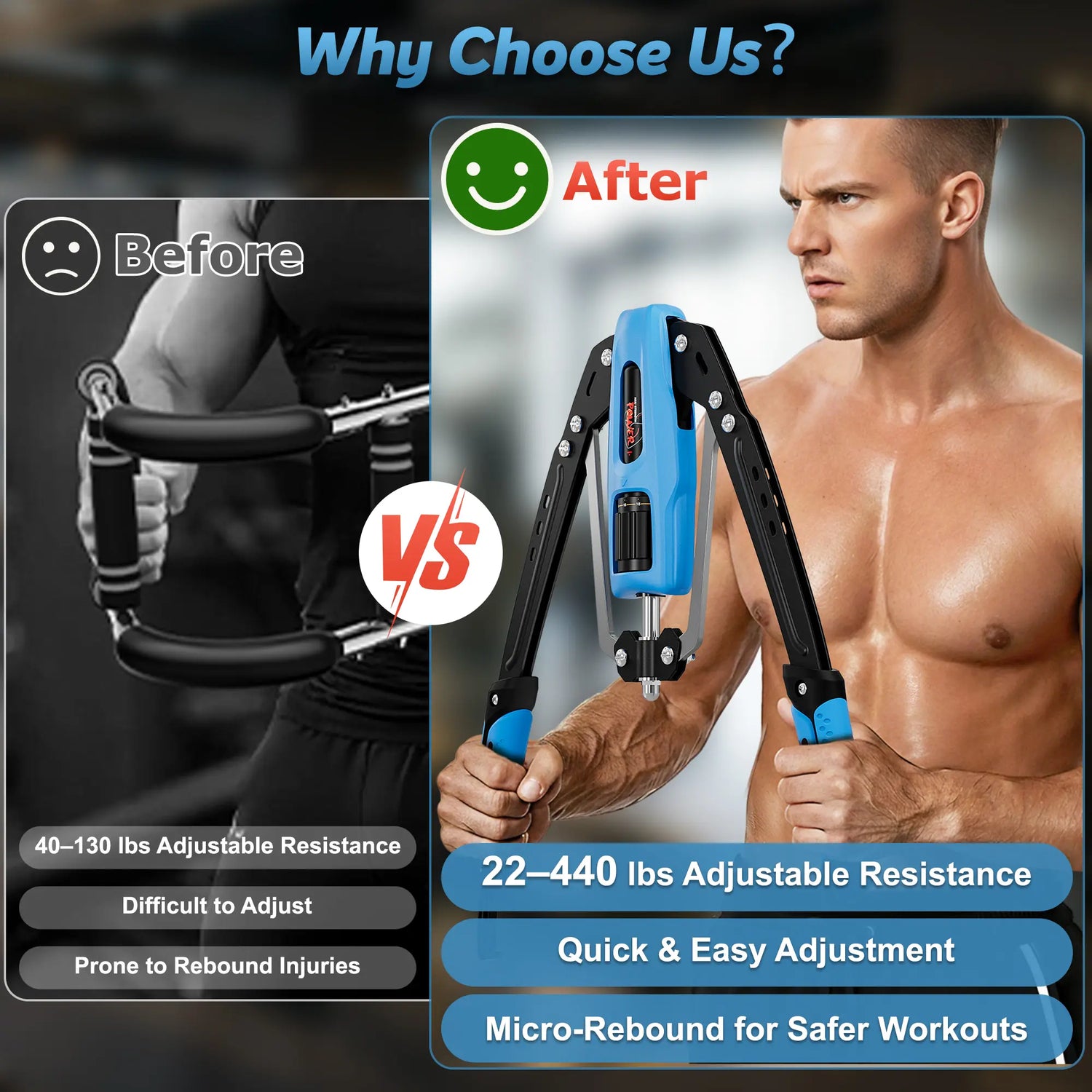 Transform Your Upper Body with the Twister Arm Trainer - Adjustable Hydraulic Power from 22 to 440 lbs for Ultimate Chest Workouts