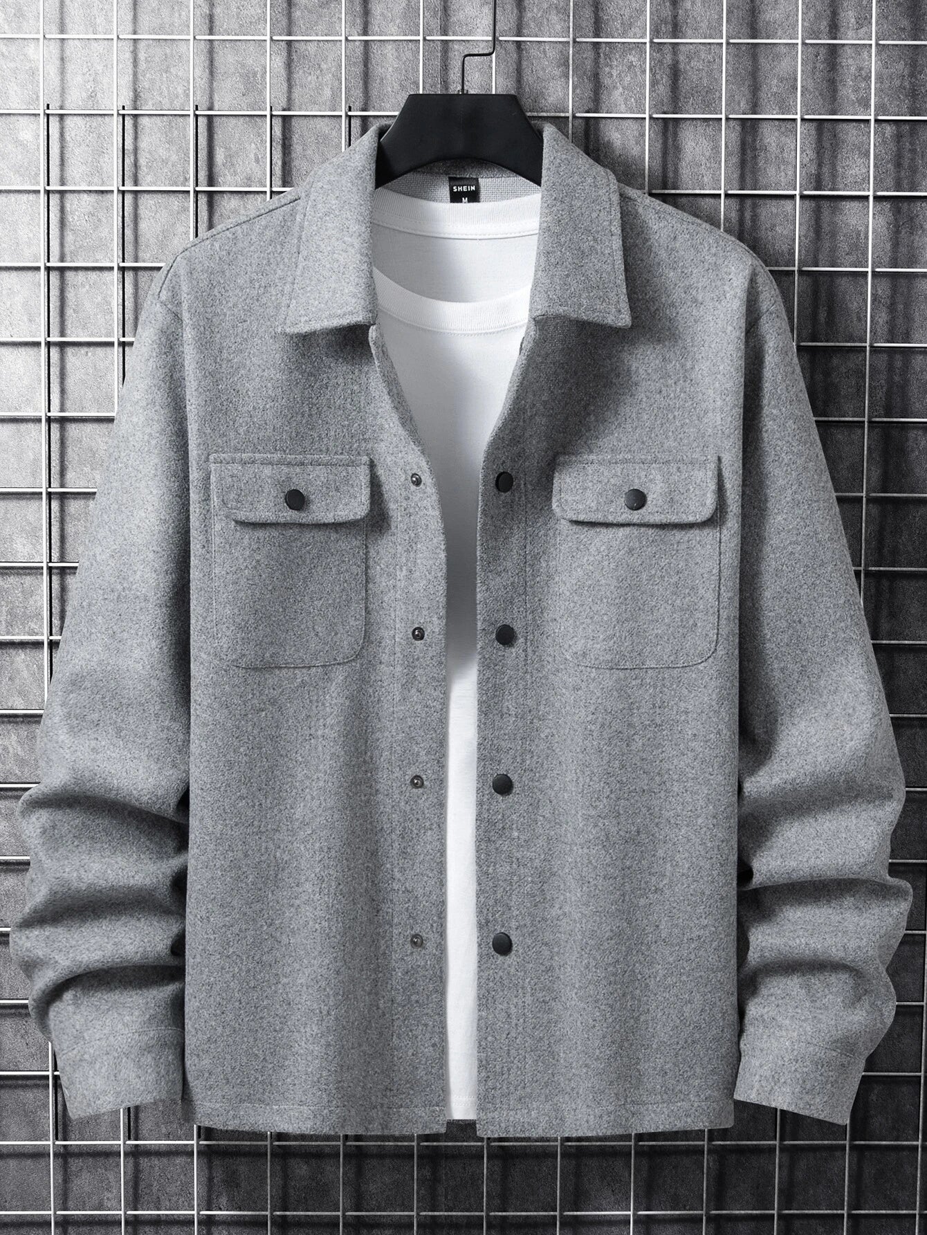Elevate Your Style with the Manfinity Homme Men's Long Sleeve Casual Overcoat - Perfect for Fall and Winter Outings
