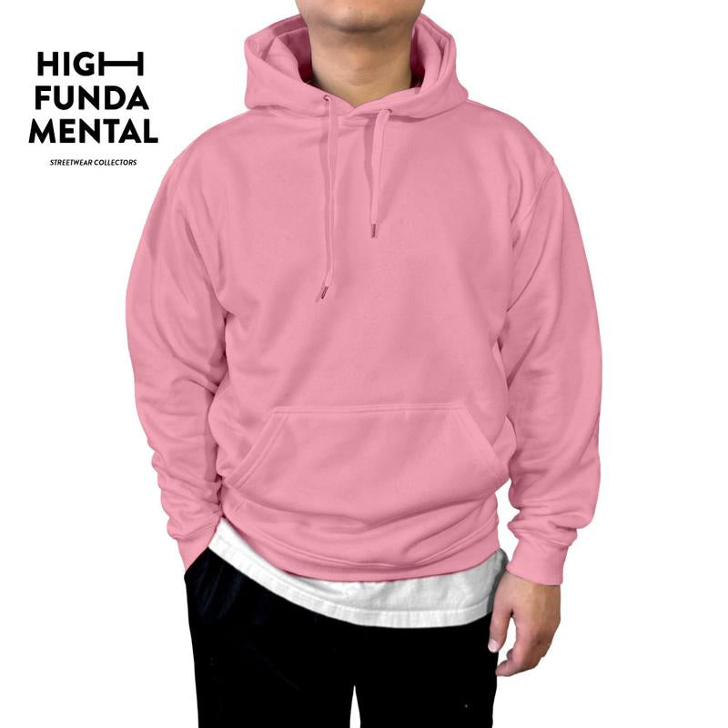 HIGHFUNDAMENTAL Men'S Plain Fleece Pullover Hoodie HFM Casual Hooded Pullover Hoodied Sweatshirt Active Soft Unisex Casual Cotton Polyester (XS to 3XL)