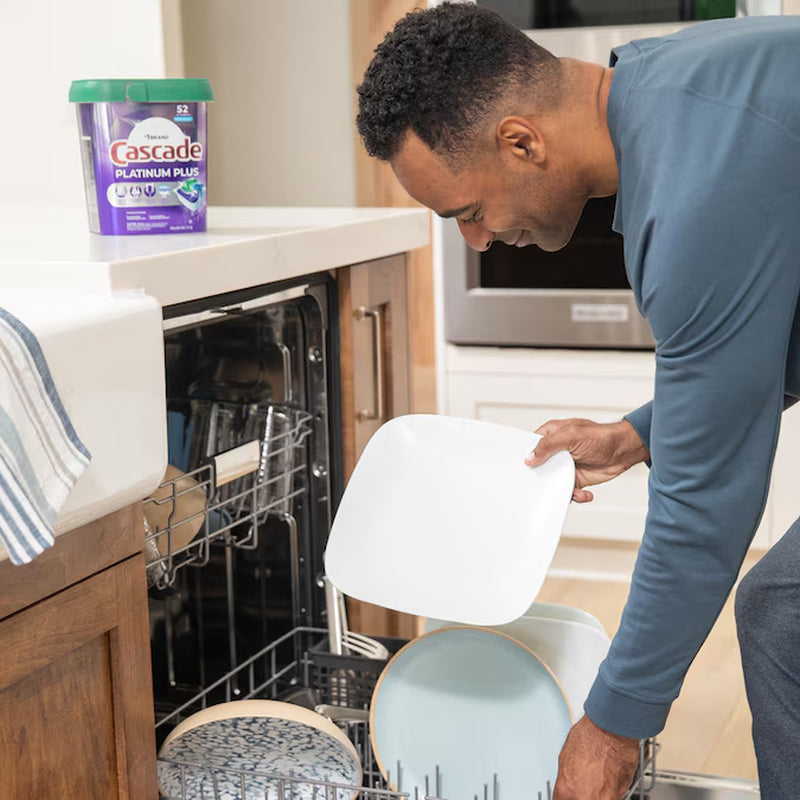 Experience Sparkling Clean Dishes with Cascade Platinum Plus 21-Count Fresh Scent Dishwasher Detergent