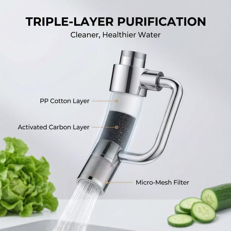 Rotatable Faucet Aerator Extension Cartridges 1440° 2-Mode Swivel for Bathroom Kitchen Chlorine Reduction Skin Face Eye Wash Connector Taps Thanksgiving Decor Black Friday Cyber Monday Christmas Gifts - Waterfaucet