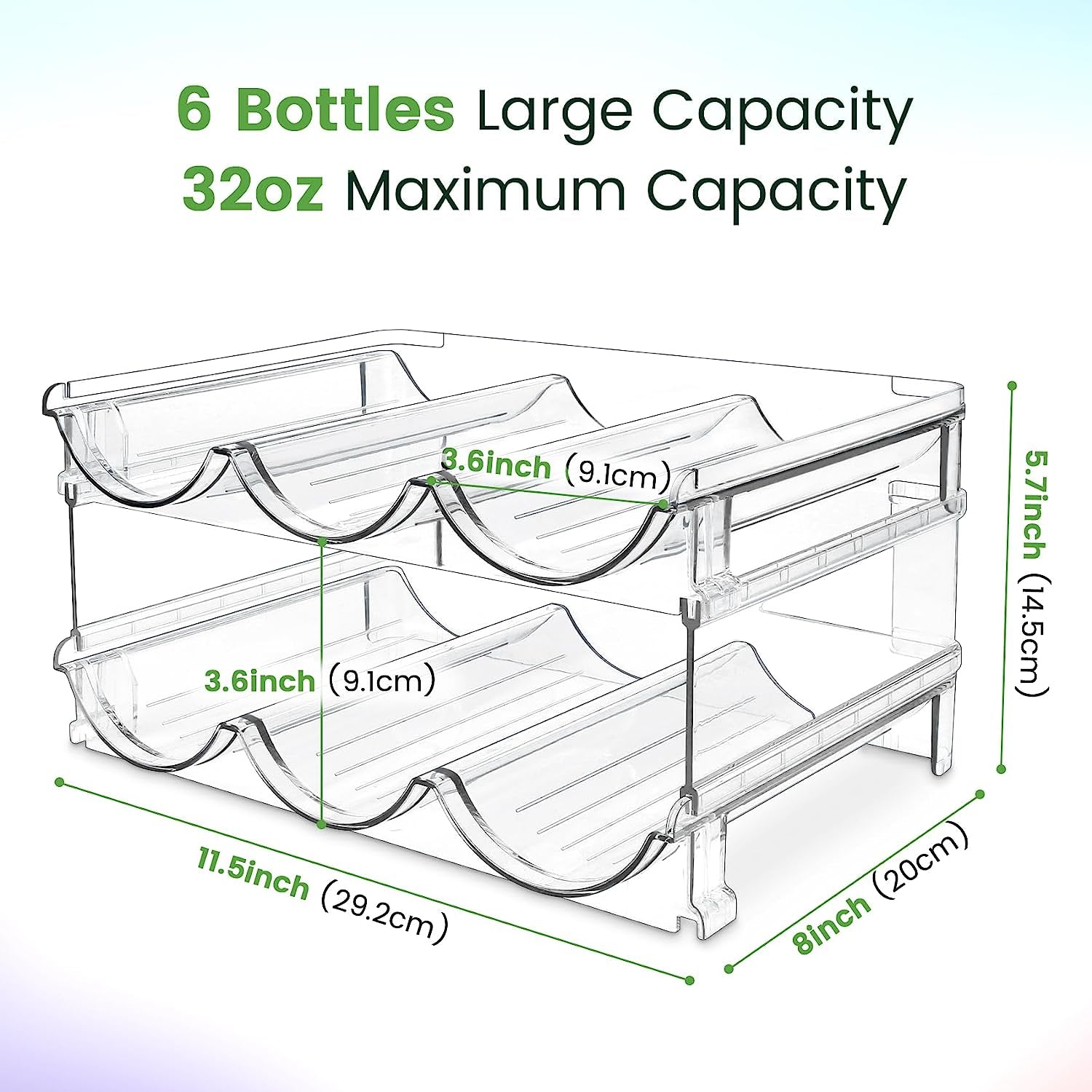 Maximize Your Space with the 2 Pack Stackable Water Bottle Storage Organizer