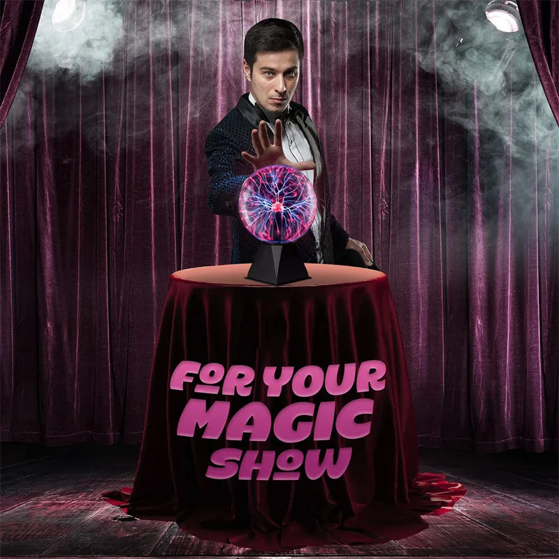 Illuminate Your Space with the 8-Inch Magic Plasma Ball Lamp - A Touch-Sensitive LED Night Light Perfect for Kids&