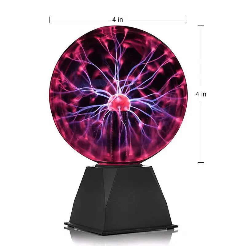 Illuminate Your Space with the 8-Inch Magic Plasma Ball Lamp - A Touch-Sensitive LED Night Light Perfect for Kids&