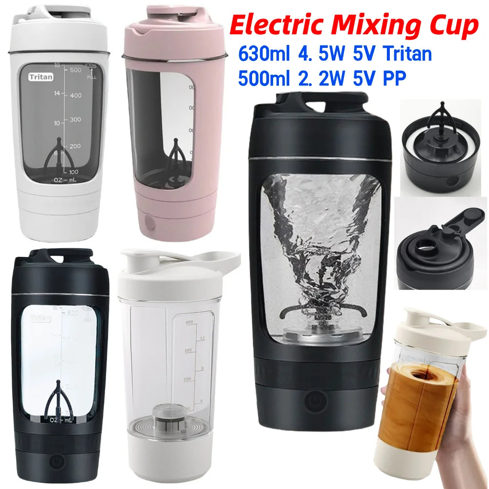 Revolutionary Electric Protein Powder Mixing Cup - Rechargeable Automatic Shaker Bottle for Smooth Blends on the Go!