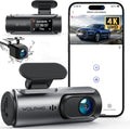 Experience Unmatched Clarity with Our Dual Dash Camera: 4K Front & 1080P Rear, 3" IPS Screen, 170° Wide Angle, Night Vision, G-Sensor & Loop Recording