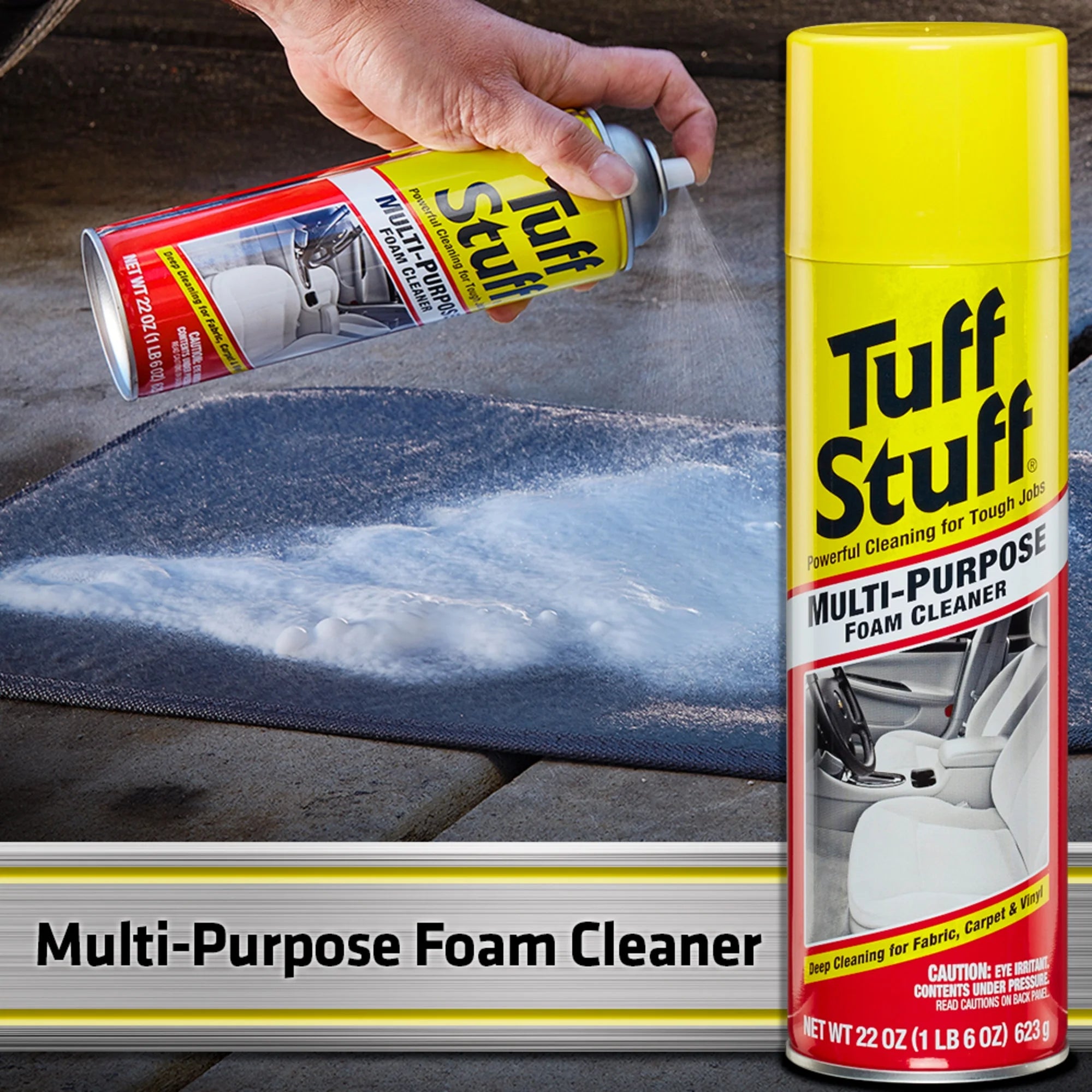 Revitalize Your Ride with Tuff Stuff Multi-Purpose Foam Cleaner - 22 OZ (2 Pack) for Ultimate Car Detailing