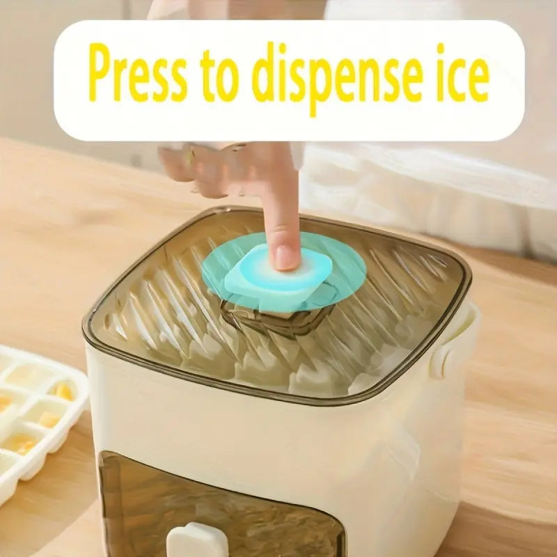 Portable 48 Cube Double-Deck Ice Maker - Effortless Freezing for Refreshing Summer Drinks and DIY Frozen Treats!