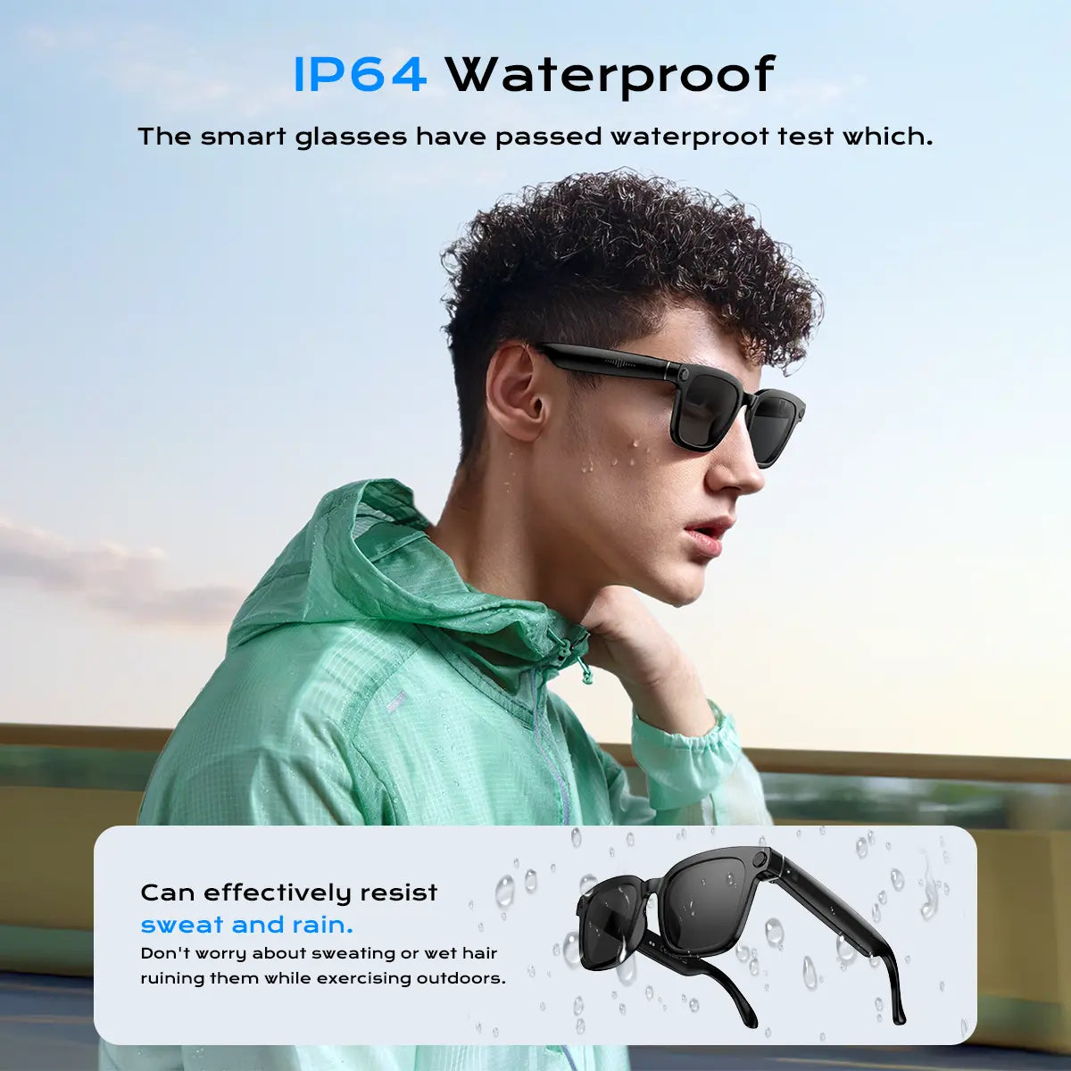 Smart Al Camera Glasses, 8MP Hands-Free Video & Photorecording, Real-Time Translation (160+ Languages),Photochromic UV Protection Lenses, Bluetooth Wearable Glasses for Travel & Outdoor