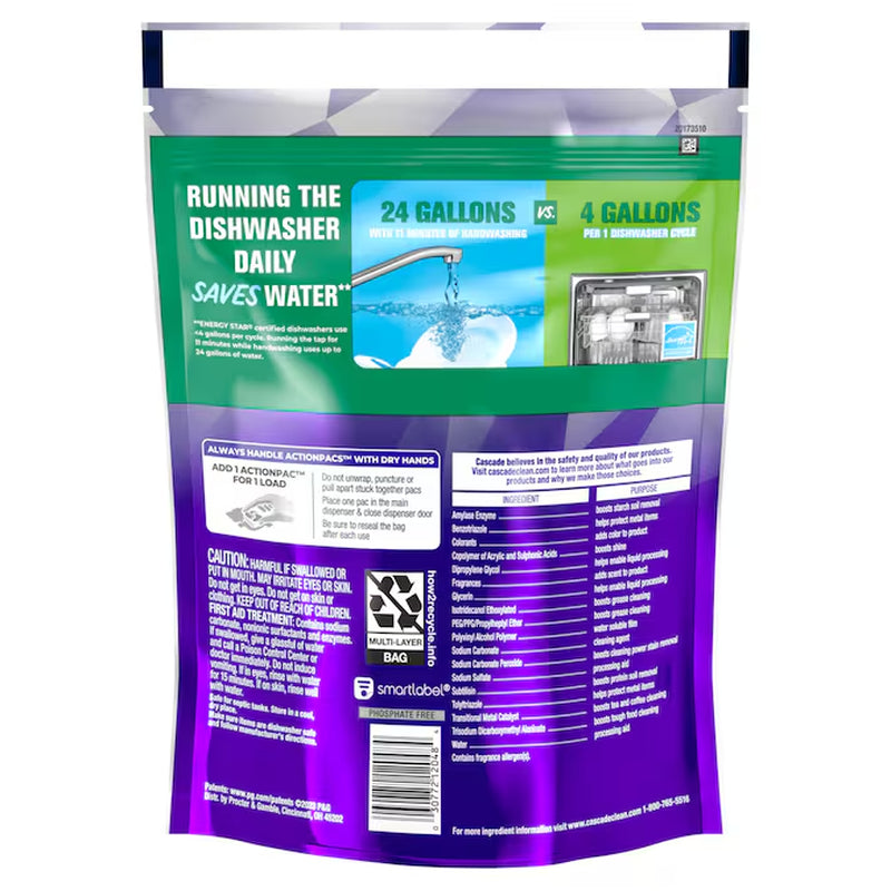 Experience Sparkling Clean Dishes with Cascade Platinum Plus 21-Count Fresh Scent Dishwasher Detergent