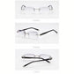 2-Pack HD Frameless anti Blue Light Reading Glasses – Diamond Cut Edge, Anti-Fatigue & UV Protection, Unisex Eyewear for Computer Gaming & Daily Use