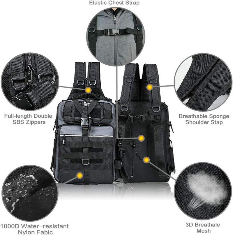 BLISSWILL Large Water-Resistant Fishing Backpack - Your Ultimate Outdoor Tackle Companion
