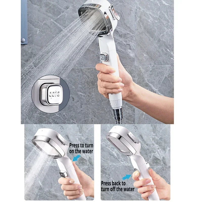 Revitalize Your Shower Experience with Our High Pressure Water Saving Shower Head - 3 Adjustable Modes for Ultimate Comfort!