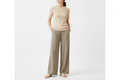 Women'S Solid Shortsleeve Crewneck Ribbed Top & Wide Leg Pants Minimalist Casual Fitted Fashion Cozy Top & Trousers for Daily Outdoor Wear Ladies Clothes for Summer Womenswear Yoga Clothes Set Black Batwing Suits Suits